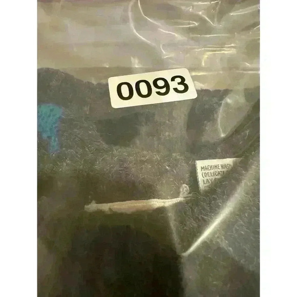 VTG Nicolas Allen Womens Size M Pattern Knit Pullover Sweater Gray Blue Crewneck - Picture 10 of 10